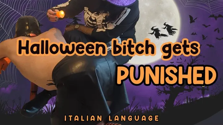 Halloween bitch gets punished