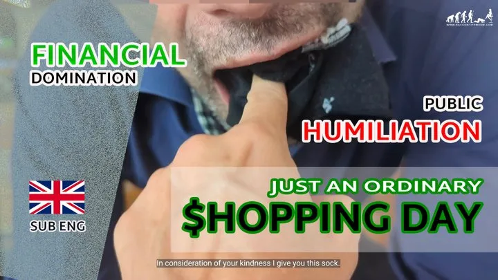 Just an ordinary shopping day FULL | | SUB ENG - public humiliation, financial domination, foot fetish, verbal humiliation