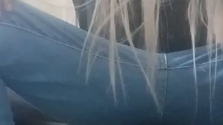 Long Jeans Face Sitting Breath Play