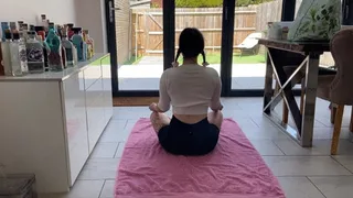 Housewife loves to do yoga