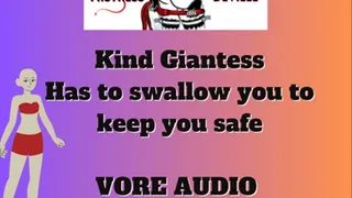 Giantess swallows you to keep you safe AUDIO