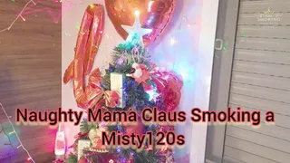 Naughty Step-mama Claus Smoking a Misty 120s - SFL100