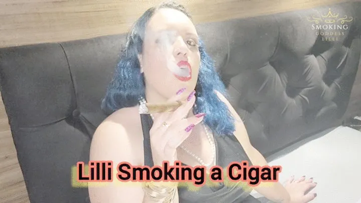 Lilli Smoking a Cigar - SGL015