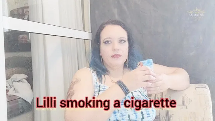 Lilli smoking a cigarette - SGL078