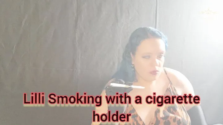 Lilli Smoking with a cigarette holder - SGL036