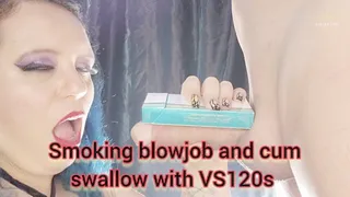 Smoking blowjob and cum swallow with VS120s - SGL039