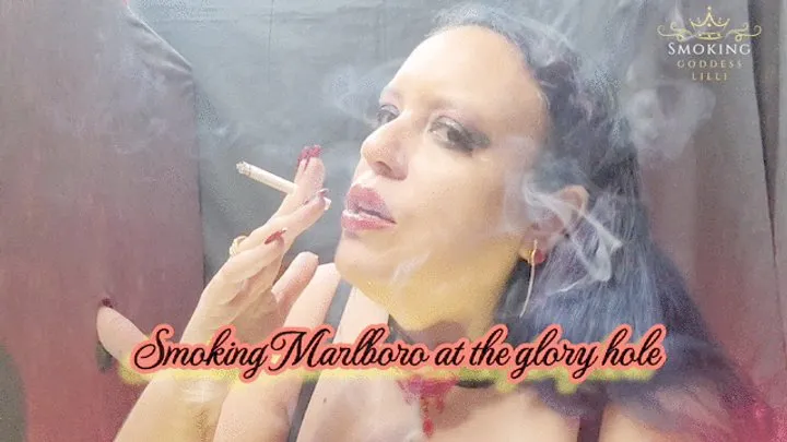 Smoking Marlboro at the glory hole - SGL005