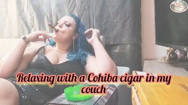 Relaxing with a Cohiba cigar in my couch - SCL002