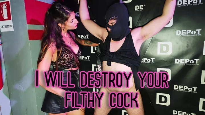 I will destroy your filthy cock