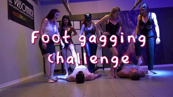 Foot gagging challenge