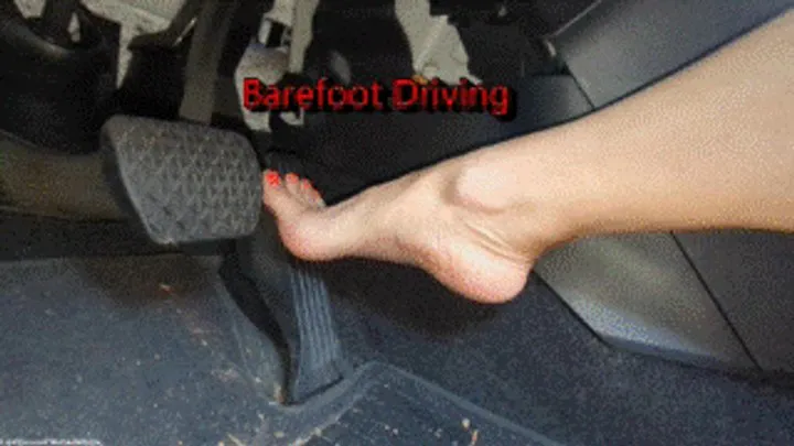 Barefoot Driving Candle Boxxx Bare Feet Pedal Pumping Large Feet Riding In Car