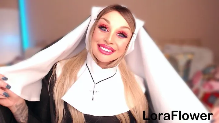 New NUN outfit LEARNING How To SUCK Vaping HANDJOB Sloppy BJ lots of AHEGAO Messy FACIAL Dirtytalk GAGGING