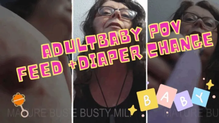 Adultbaby POV Feed + Diaper Change