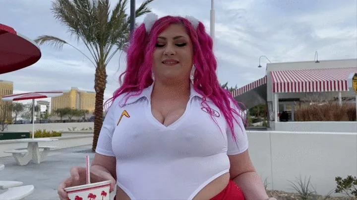 Fast Food Bimbo Blowjob POV