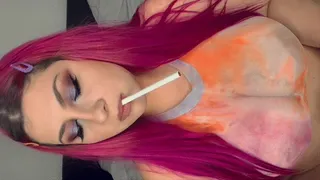 BBW Tease Smokes in Bed