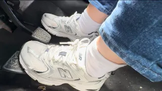 Going for a drive in my New Balance Sneakers