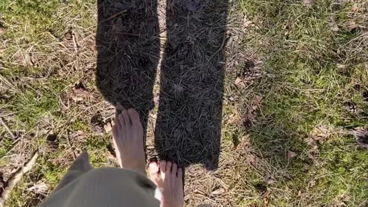 her innocent feet discovering the soil