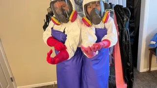 HAZMAT Lesbians Clean Out Dusty Vacuum