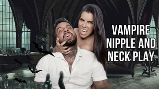 Vampire neck and nipple play - Lalo Cortez and Vanessa (custom clip)