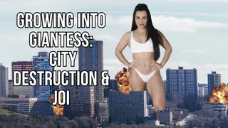 Growing into giantess and destroying the city - Lalo Cortez and Vanessa