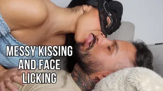 Messy kissing and mouth licking - Lalo Cortez and Vanessa