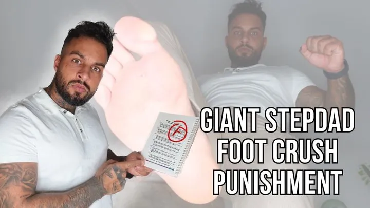 Giant stepdad foot crush punishment - Lalo Cortez