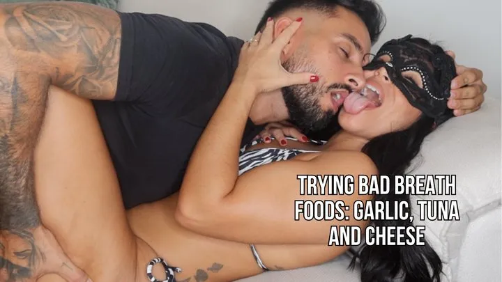 Trying bad breath foods - Lalo Cortez and Vanessa