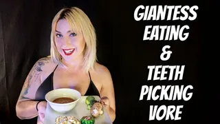 Giantess Eating and Teeth Picking Vore