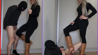 Sexy Lytta Kicks bitch balls HARD for taking too long to buy her boots - BALLBUSTING - FEMALE DOMINATION - FOOT DOMINATION - FEMDOM - CBT - HUMILIATION - FOOT SLAVE - BOOTS - FINDOM - COLLAR - KICK