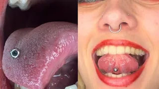 MOUTH TOUR red lipstick lipstick fetish Long tongue fetish mouth fetish teeth fetish uvula fetish tonsils teeth check glitterqueen1999 taboo gothic tattoos piercings