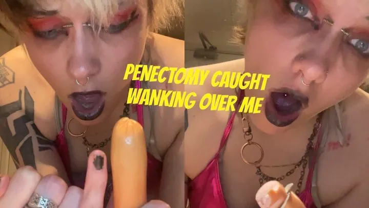 GOTH FRIEND STAYING OVER CATCHES YOU JERKING TO HER AND CUTS UR TINY COCK OFF