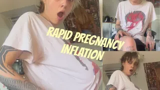 SKINNY GOTH HUGE BELLY RAPID PREGNANCY AT THE DOCTORS OFFICE