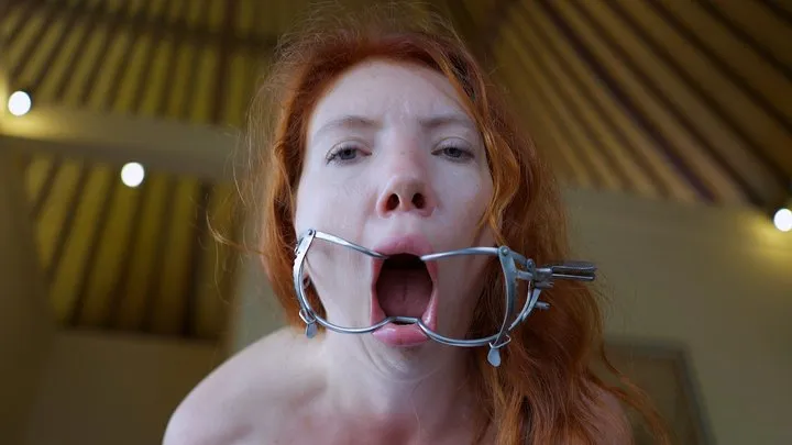 Many gags training for a porny redhead actress |