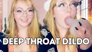 Deep Throat Dildo Blowjob