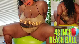 48 Inch Beach Ball Sit Hump And Grind To Pop!