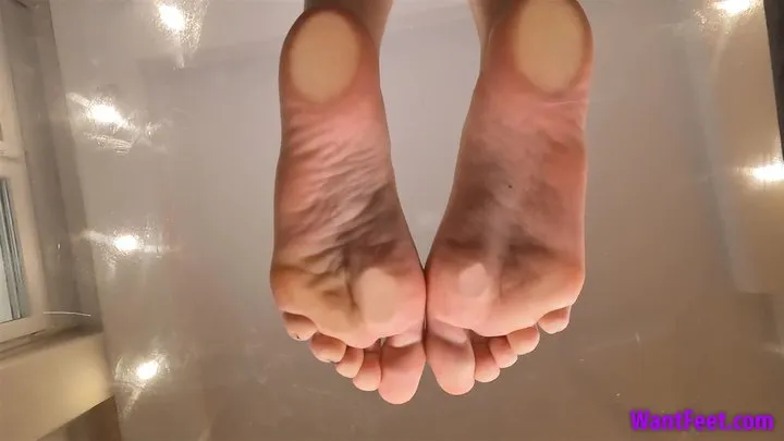 Big Soles on Glass