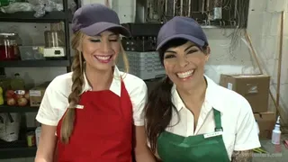 Take This Job and SHOVE IT! Two Hot Girls Fuck in the Storage Room!