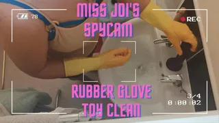 Miss Joi's Spycam - Rubber Glove Toy Cleaning
