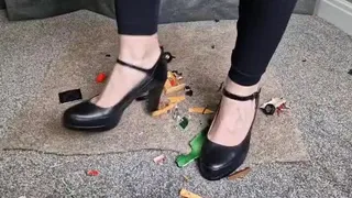 Abby destroys a hand made 1970s Chevelle SS in high heels