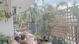 Balcony Blowjob