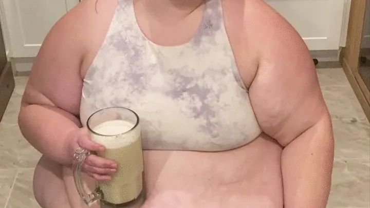 SSBBW Feedee Drinks Weight Gain Shake