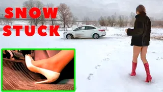 VIKA STUCK THE SNOW HIGH HEELS (full video 40 min)