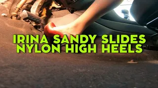 IRINA SANDY SLIDES NYLON HIGH HEELS  HDR Dolby Vision 21 MIN