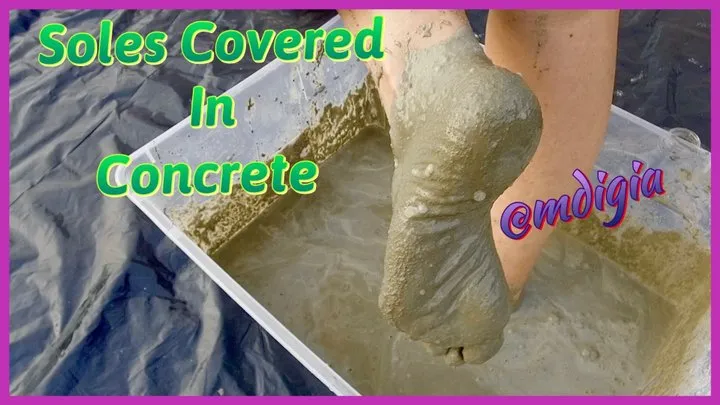 MY SOLES COVERED IN OIL AND CONCRETE