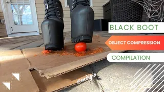 Mdigia Compressing objects and food in Big Chunky Black Platform Boots