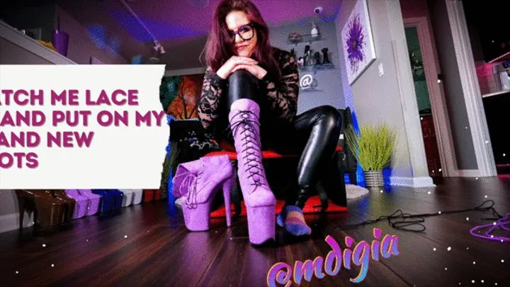 NEW BOOTS: WATCH ME IN SILENCE AS I PUT ON MY BOOTS & LACE THEM UP