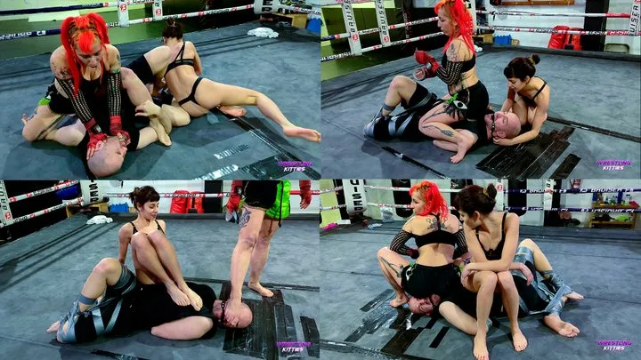 Mixed Wrestling Bondage: Mayla & Pandemicxxx vs Jack