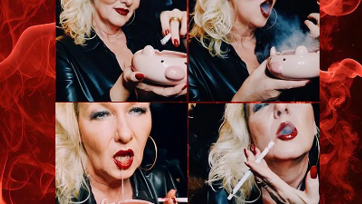 Human ashtray fantasy - I feed your smoking addiction my little hooked piggy