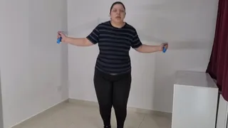 Sweat jumping rope