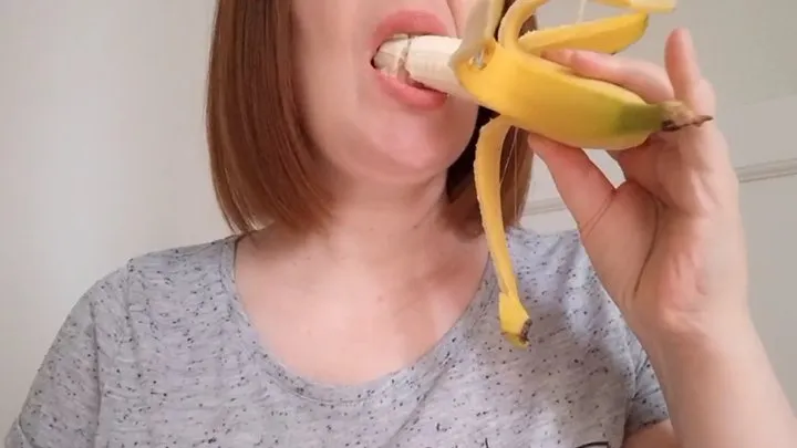 Swallowing banana